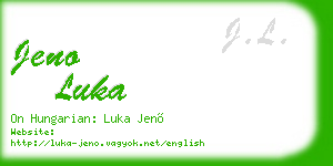 jeno luka business card